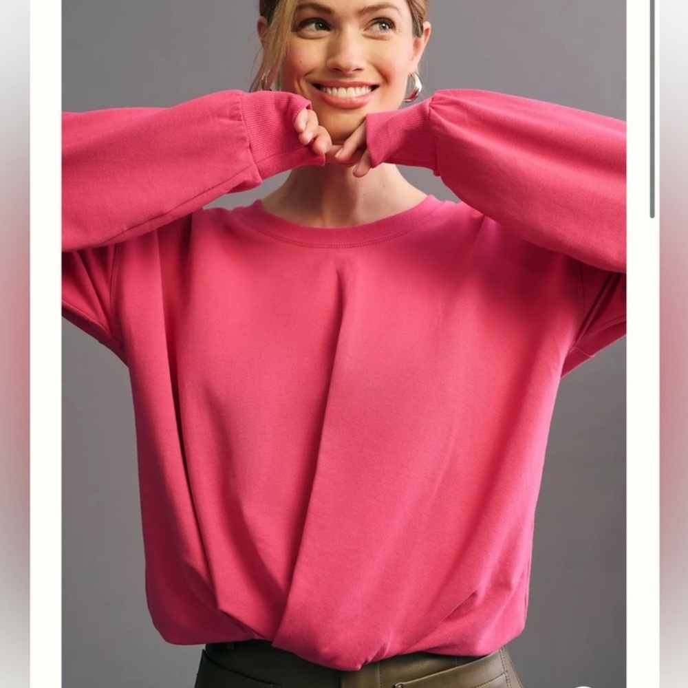 Anthropologie Maeve Twist-Front Sweatshirt